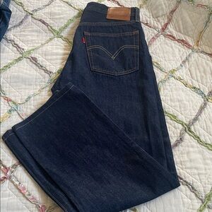 Levi's 501 Women's Straight Leg Jeans in Dark Blue Denim size 28 waist